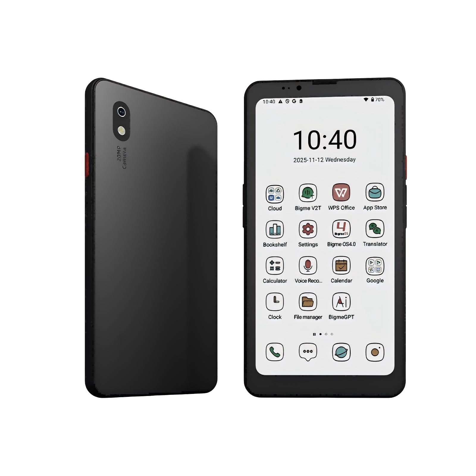 【美品】Bigme Hibreak Pro Color 256GB Bigme HiBreak Pro Color Epaper Phone, 6.13-Inch E-Ink Display, 8GB